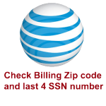 Check/Remove AT&T Billing Zip Code and last 4 SSN number